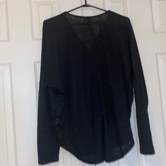 Ardene  black oversized pull 3/4 gold tone zipper sweater Sz XL - Picture 5 of 12